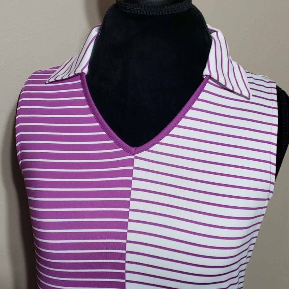 Tail white label collared golf tennis tank top NWT